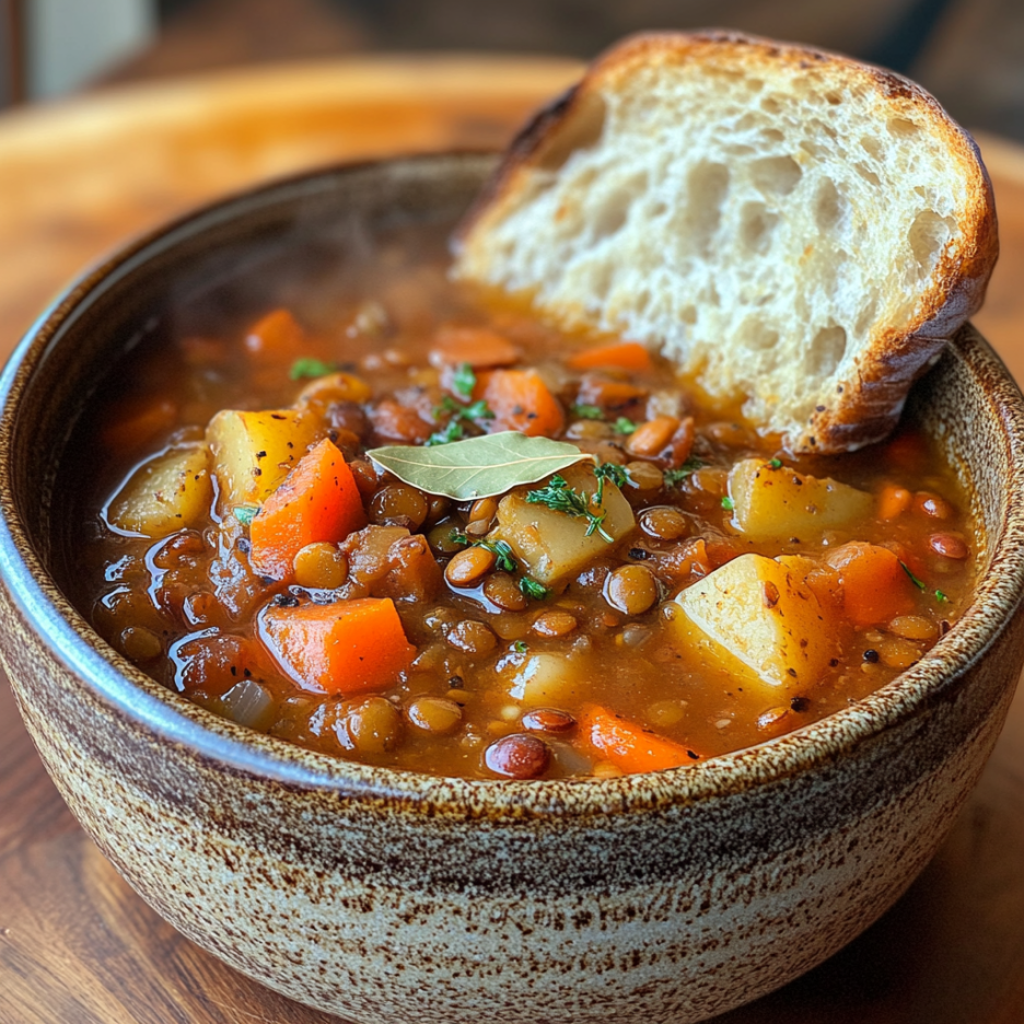 inesboulila_A_steaming_bowl_of_hearty_lentil_and_vegetable_soup_a3359baa-7489-435a-b8ac-77a3bcc3ae94