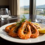 Finished Texas Roadhouse Gegrillte Garnelen with garnishes, perfect for a festive meal.